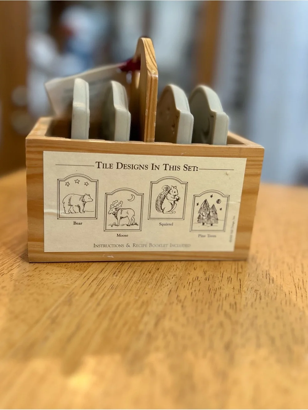 Wildwood Cookie Tiles Wooden Box Set - Beige Cookie Stamps